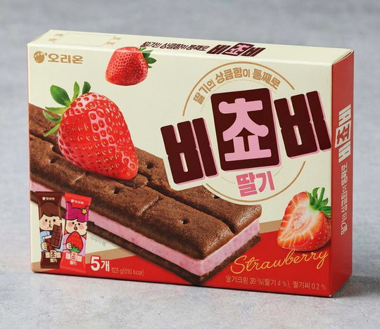 3432 ORION Strawberry Sandwich Biscuit 오리온 비쵸비 딸기 125g