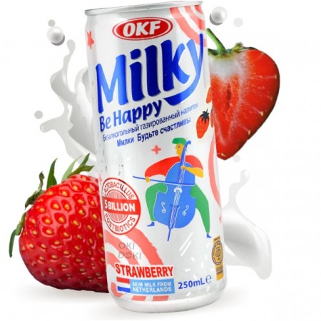 1421 OKF Milky Strawberry OKF 밀키 딸기 250ml