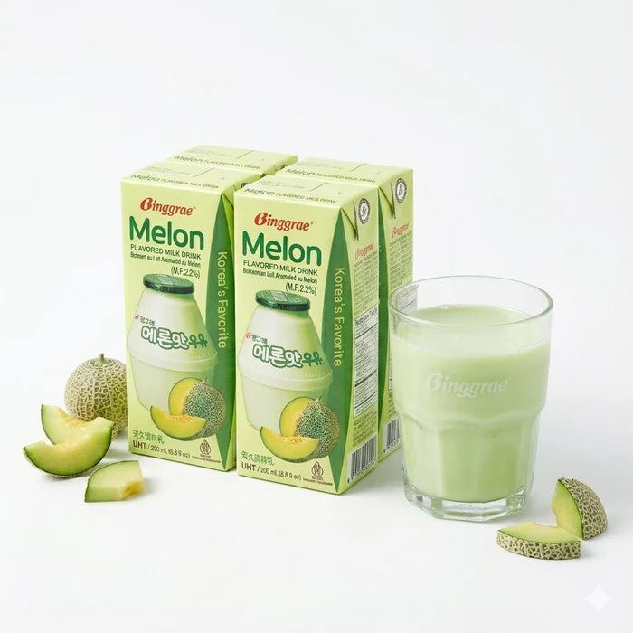 1725 Binggrae Melon Flavored Milk 빙그레 메론맛우유 200ml