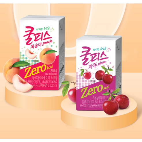 1746 Dongwon Coolpis Pack Zero, Peach 동원 쿨피스팩 제로, 복숭아 140ml