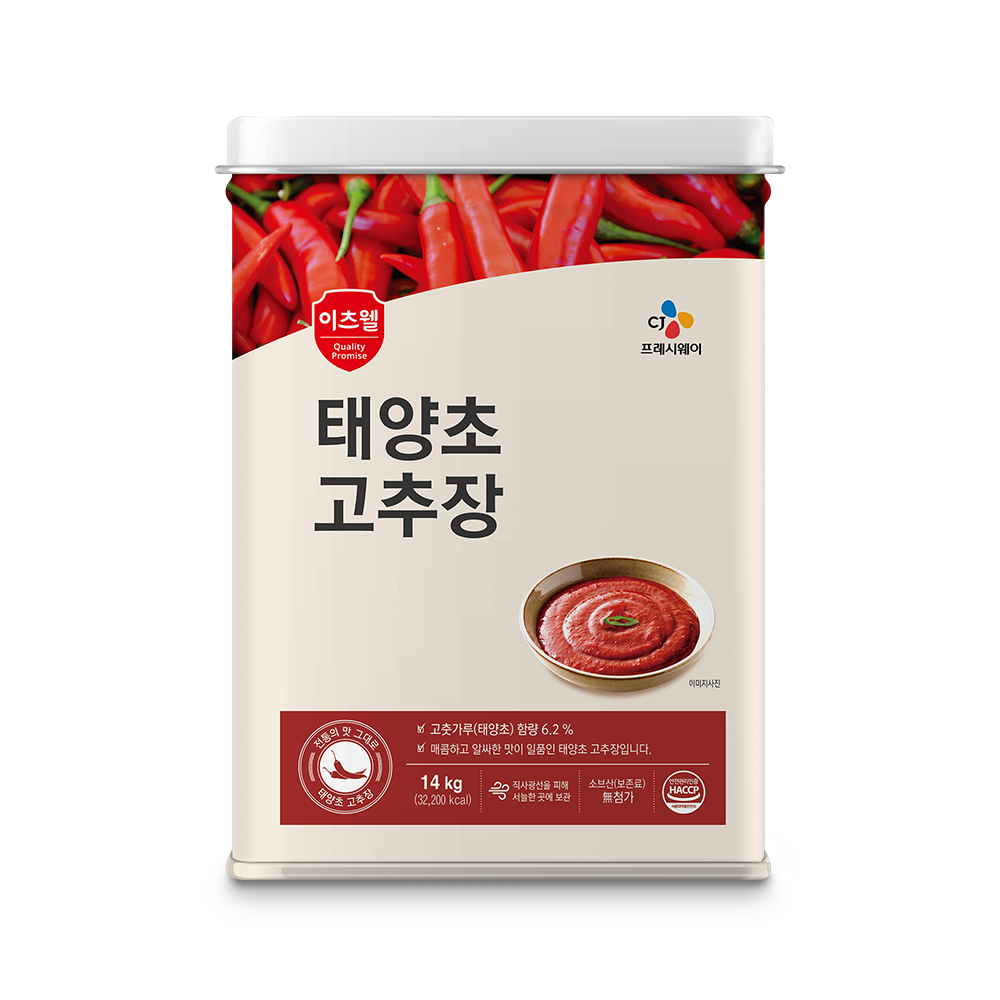 4120 CJ Freshway Gochujang, Hot Pepper Paste CJ프레시웨이 고추장 14kg(업소용)