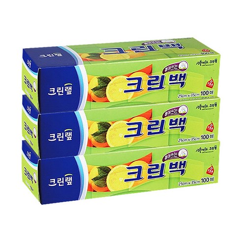0312 Cleanwrap Clean Bag Medium 25cmx35cm(100 Sheets) 크린랲 크린백 중 25cmx35cm(100매)