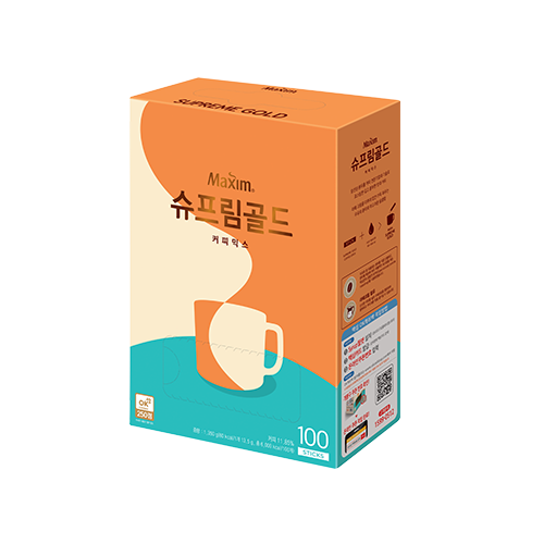1109 Dongsuh Maxim Supreme Gold Coffee Mix 100T 동서 맥심 슈프림골드 커피믹스 100개입