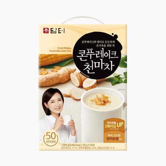 1407 Damtuh Corn Flakes Gastrodia Elata Tea 50 Sticks 담터 콘푸레이크 천마차 50개입