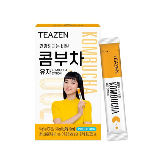 1623 Teazen KOMBUCHA Citron 10T 티젠 콤부차 유자 10개입