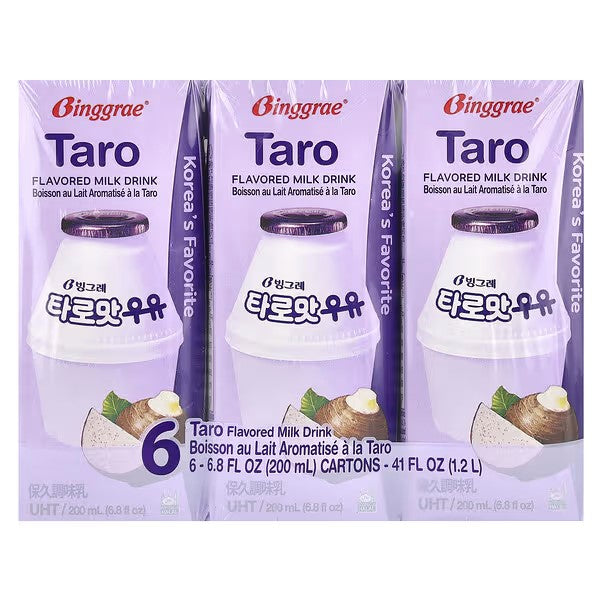 1726 Binggrae Taro Flavored Milk 빙그레 타로맛우유 200ml