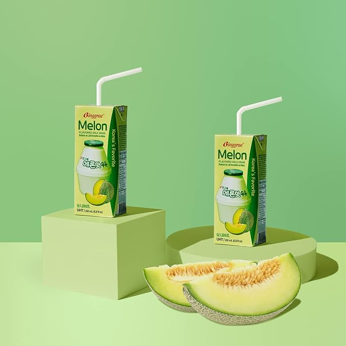 1725 Binggrae Melon Flavored Milk 빙그레 메론맛우유 200ml