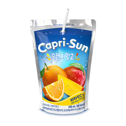 1732 Nongshim Capri-Sun OrangeMango Drink 농심 카프리썬 오렌지망고 200ml