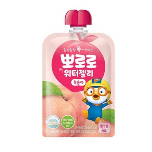 1743 Paldo Pororo Water-Jelly Peach 팔도 뽀로로 워터젤리 복숭아 120ml