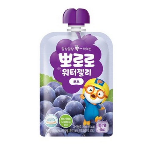 1745 Paldo Pororo Water-Jelly Grape 팔도 뽀로로 워터젤리 포도 120ml