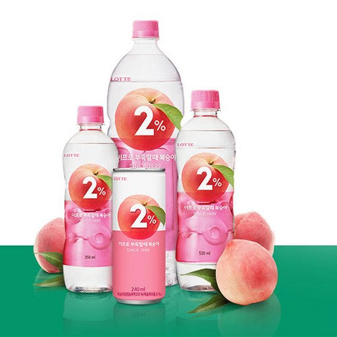 1773 Lotte Chilsung 2% Peach 롯데칠성 2% 복숭아 240ml