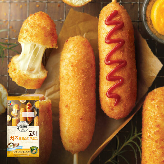 9771 CJ GOURMET CRISPY CORN DOG CHEESE CJ 고메 치즈크리스피 핫도그 340g