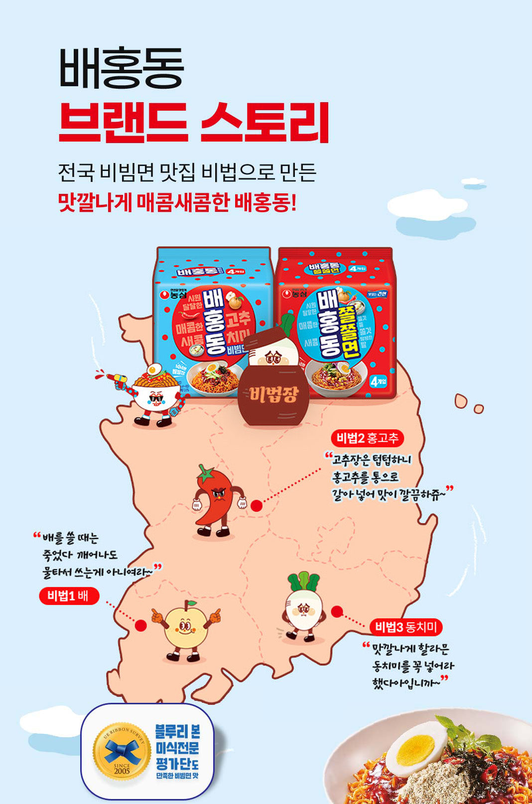2157 Nongshim Baehongdong Jjolmyun Multi 농심 배홍동 쫄쫄면 멀티팩, 4개입
