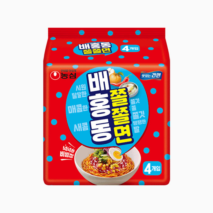2157 Nongshim Baehongdong Jjolmyun Multi 농심 배홍동 쫄쫄면 멀티팩, 4개입