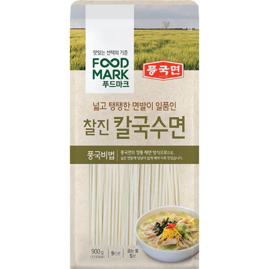 2629 Daesang Foodmark Wheat Noodles, Knife-Cut 대상 푸드마크 찰진국수 칼국수면 900g