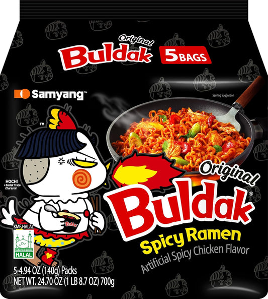 2139 Samyang Foods Buldak Ramen Multi Pack 삼양 불닭볶음면 멀티팩(수출용), 5개입