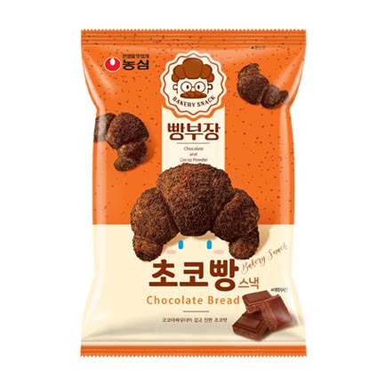 [+1] 3109-1 Nongshim Chocolate Bread Snack 농심 빵부장 초코빵 스낵