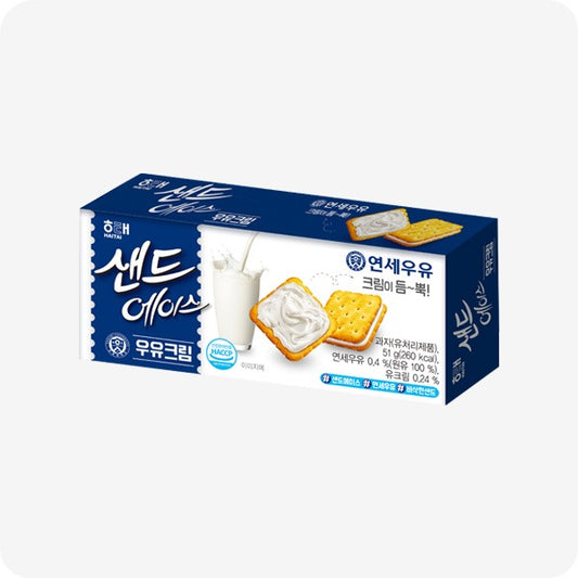 3224 Haitai Ace Send Milk Cream 해태 샌드 에이스 우유크림 51g