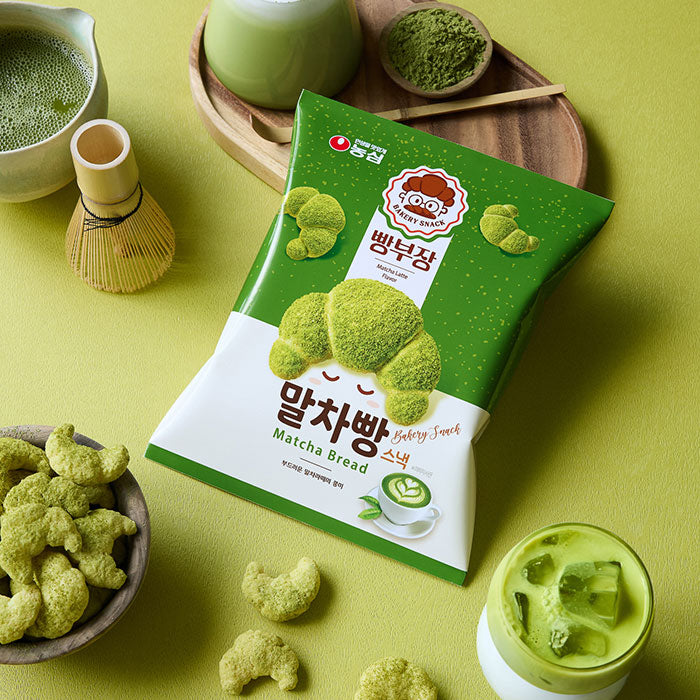 3247 Nongshim Bbangbujang Matcha Bread 농심 빵부장 말차빵 55g