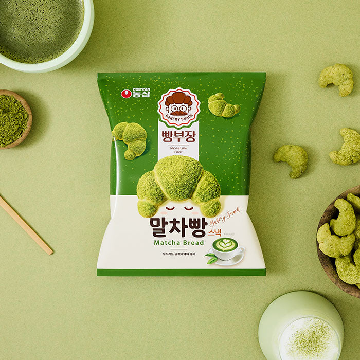 3247 Nongshim Bbangbujang Matcha Bread 농심 빵부장 말차빵 55g