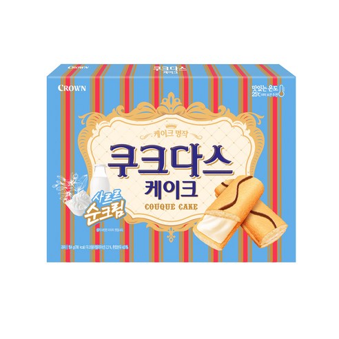 3625 Crown COUQUE CAKE 크라운 쿠크다스 케이크 154g