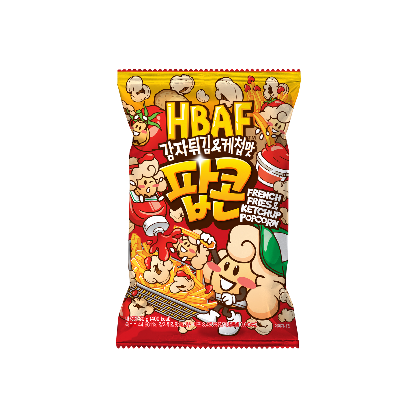 3951 HBAF French Fries & Ketchup Popcorn 바프 감자튀김&케첩맛 팝콘 80g