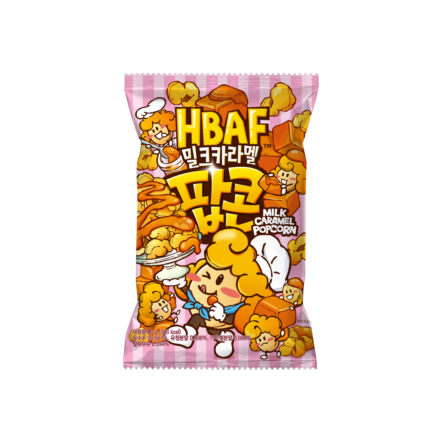 3952 HBAF Milk Caramel Popcorn 바프 밀크카라멜 팝콘 80g