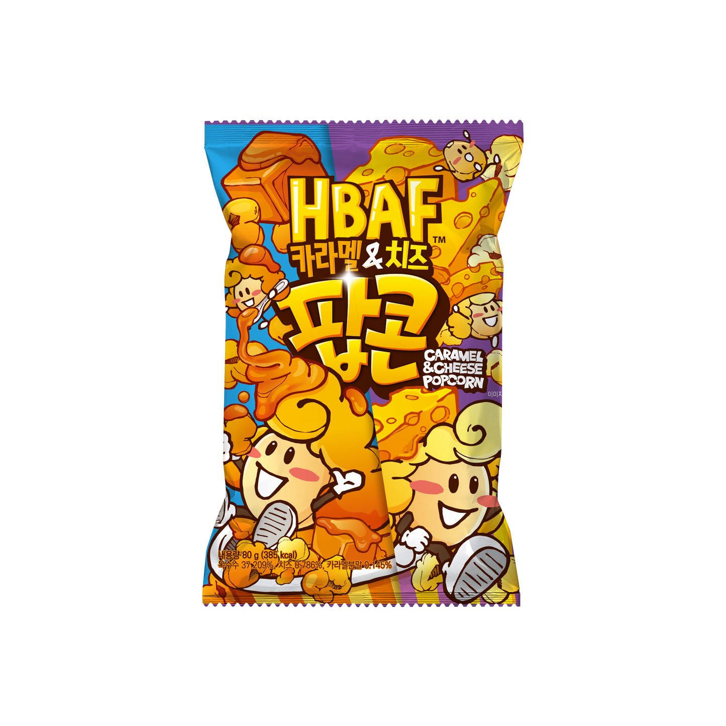 3954 HBAF Caramel & Cheese Popcorn 바프 카라멜&치즈 팝콘 80g