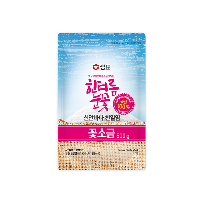 4384 Sempio Natural Fine Sea Salt 샘표 신안바다 천일염 꽃소금 500g
