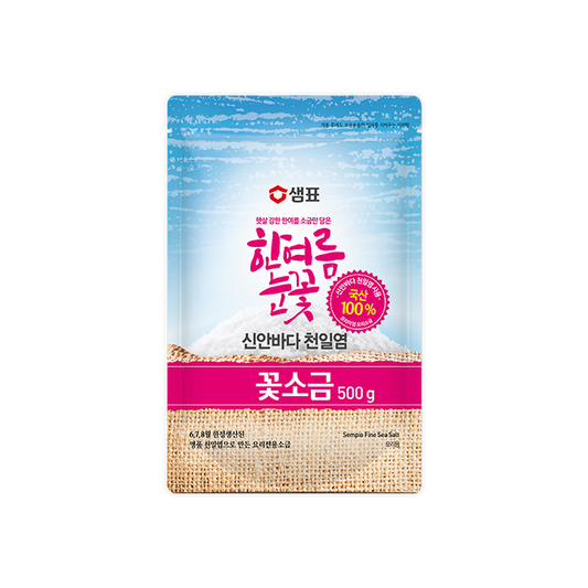 4384 Sempio Natural Fine Sea Salt 샘표 신안바다 천일염 꽃소금 500g