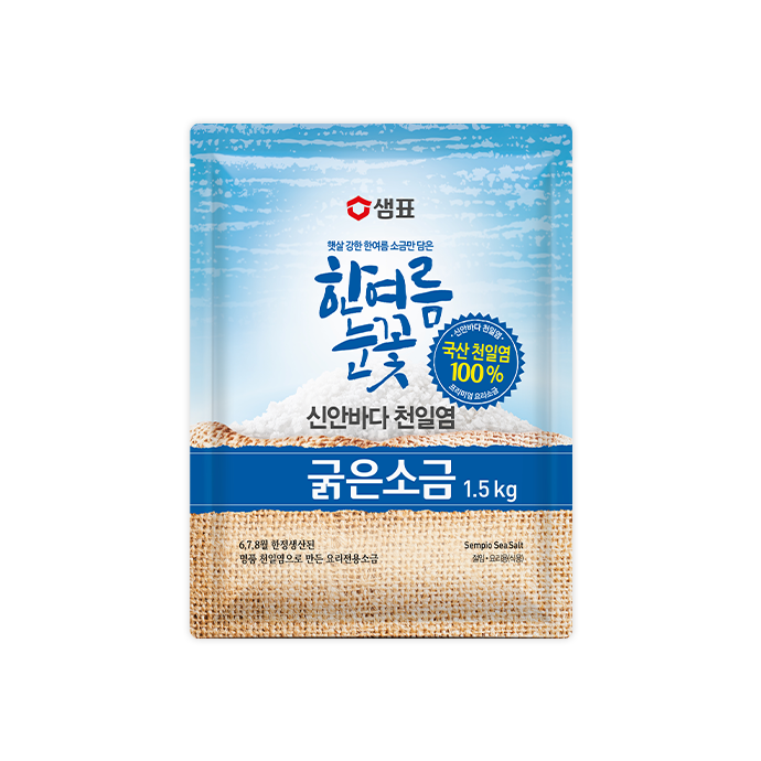 4385 Sempio Natural Sea Salt 3kg 샘표 신안바다 천일염 굵은소금 3kg