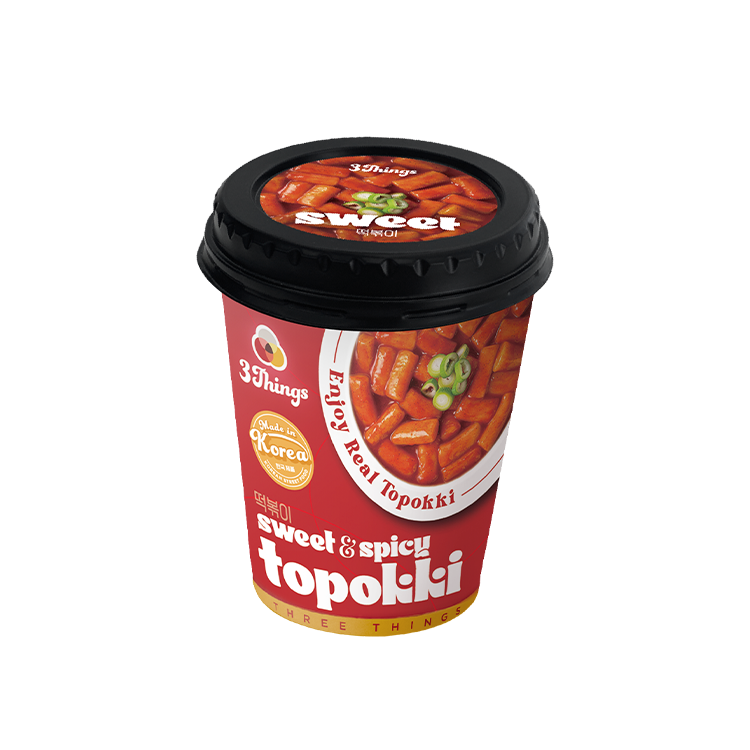 5012 CGF 3Things Topokki Sweet & Spicy 삼첩떡볶이 컵(오리지널)