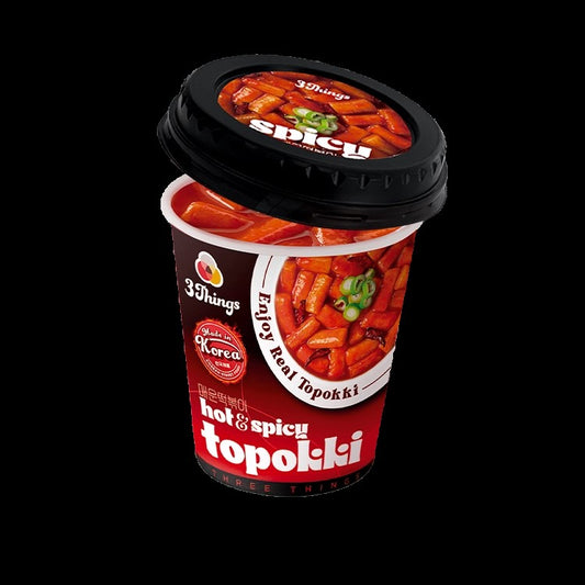 5013 CGF 3Things Topokki Hot & Spicy 삼첩떡볶이 컵(매운맛)