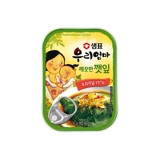 7564 Sempio Pickled Perilla Leaves in Soy Sauce 샘표 우리엄마 깻잎 깨끗한맛 70g
