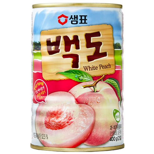 [Market Hot Deal] 7702-1 Sempio White Peach Halves 샘표 백도 통조림, 30%OFF