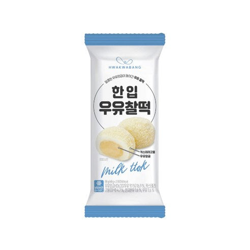 9162 Hwakwabang Bite-sized Milk Mochi 화과방 우유 찰떡 40gx2