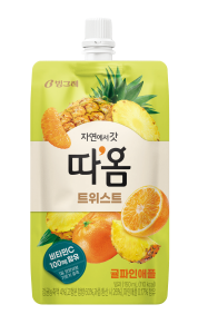 9220 Binggrae Iced Tangerine & Pineapple 빙그레 따옴 트위스트 귤파인애플