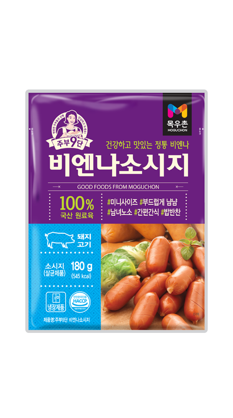9806 Moguchon Vienna Sausage 목우촌 주부9단 비엔나 소시지 180g