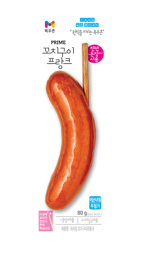 9810 Moguchon Prim Frank Sausage 목우촌 프라임 꼬치구이 프랑크 80g
