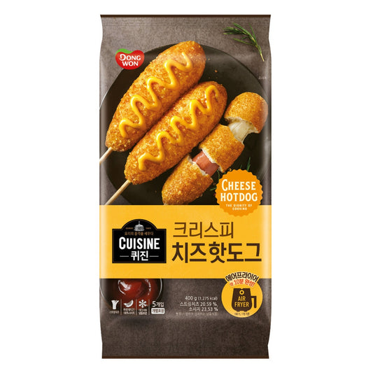 9859 Dongwon Dongwon Cuisine Cheese Crisp Hot dog 동원 퀴진 치즈크리스피핫도그 400g