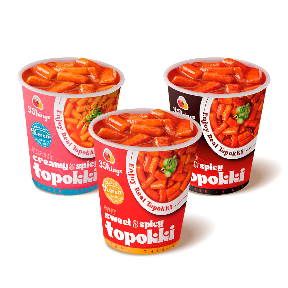 5012 CGF 3Things Topokki Sweet & Spicy 삼첩떡볶이 컵(오리지널)